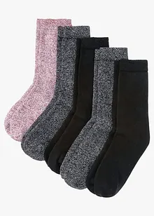 Lot de 5 paires de chaussettes chaudes en éponge, bonprix Lot de 5 paires de chaussettes chaudes en éponge, bonprix