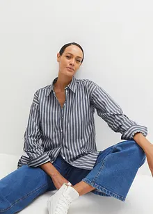 Hemdbluse aus reiner Baumwolle, bonprix Hemdbluse aus reiner Baumwolle, bonprix