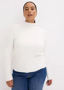 Pull côtelé en viscose mélangée fluide, bonprix Pull côtelé en viscose mélangée fluide, bonprix