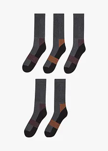 Lot de 5 paires de chaussettes de sport chaudes avec intérieur éponge, bonprix Lot de 5 paires de chaussettes de sport chaudes avec intérieur éponge, bonprix