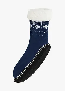 Chaussettes d’intérieur avec semelle antiglisse cousue et doublure moumoute, bonprix Chaussettes d’intérieur avec semelle antiglisse cousue et doublure moumoute, bonprix