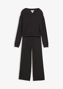 Pull et pantalon en fine maille (ens. 2 pces), viscose majoritaire, bonprix Pull et pantalon en fine maille (ens. 2 pces), viscose majoritaire, bonprix