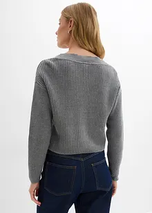 Gilet en grosse maille 100% coton, bonprix Gilet en grosse maille 100% coton, bonprix