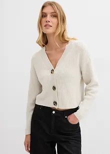 Grobstrickjacke aus reiner Baumwolle, bonprix Grobstrickjacke aus reiner Baumwolle, bonprix