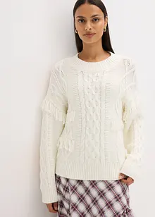 Oversize-Pullover mit Fransen, bonprix Oversize-Pullover mit Fransen, bonprix