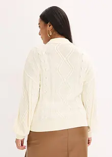 Pull oversize à motif torsadé, bonprix Pull oversize à motif torsadé, bonprix