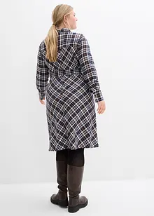 Hemdblusenkleid aus softem Flanell, bonprix Hemdblusenkleid aus softem Flanell, bonprix