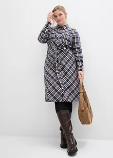 Hemdblusenkleid aus softem Flanell, bonprix Hemdblusenkleid aus softem Flanell, bonprix