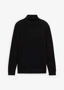 Pull slim à col roulé en fine maille avec laine mérinos, bonprix Pull slim à col roulé en fine maille avec laine mérinos, bonprix