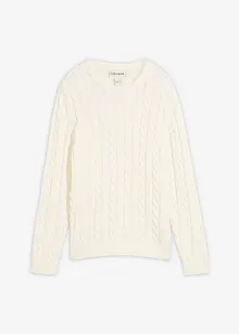Pullover mit Zopfstrickmuster aus recyclingfähiger Bio-Baumwolle, bonprix Pullover mit Zopfstrickmuster aus recyclingfähiger Bio-Baumwolle, bonprix