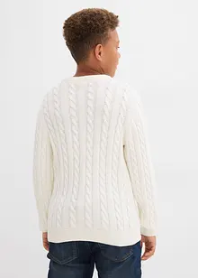 Pullover mit Zopfstrickmuster aus recyclingfähiger Bio-Baumwolle, bonprix Pullover mit Zopfstrickmuster aus recyclingfähiger Bio-Baumwolle, bonprix