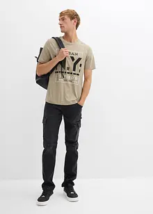 Regular Fit Cargo-Jeans-Jogger mit Komfortbund, Straight, bonprix Regular Fit Cargo-Jeans-Jogger mit Komfortbund, Straight, bonprix
