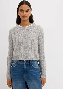 Gilet en grosse maille douce, laine mélangée, bonprix Gilet en grosse maille douce, laine mélangée, bonprix