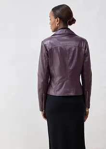 Veste biker en cuir nappa d’agneau, bonprix Veste biker en cuir nappa d’agneau, bonprix