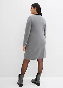 Jerseykleid mit V-Ausschnitt (2er Pack), bonprix Jerseykleid mit V-Ausschnitt (2er Pack), bonprix