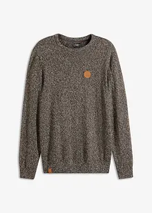 Pull col rond en coton mélangé, bonprix Pull col rond en coton mélangé, bonprix