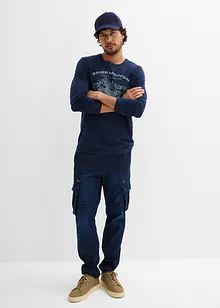Regular Fit Jeans-Jogger mit Komfortbund, Straight, bonprix Regular Fit Jeans-Jogger mit Komfortbund, Straight, bonprix