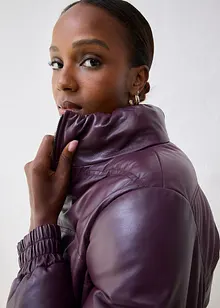 Leder-Steppjacke aus Lammnappa, bonprix Leder-Steppjacke aus Lammnappa, bonprix