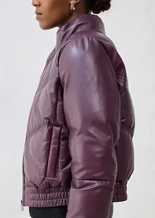 Leder-Steppjacke aus Lammnappa, bonprix Leder-Steppjacke aus Lammnappa, bonprix