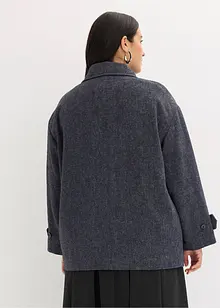 Lange Cabanjacke in Wolloptik, bonprix Lange Cabanjacke in Wolloptik, bonprix