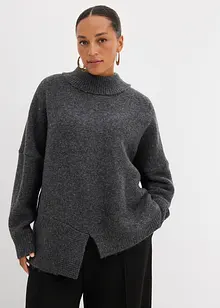 Pullover mit asymmetrischem Saumverlauf und Wollanteil, bonprix Pullover mit asymmetrischem Saumverlauf und Wollanteil, bonprix