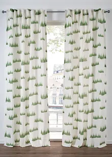 Voilage imprimé sapins (1 pce), bonprix Voilage imprimé sapins (1 pce), bonprix