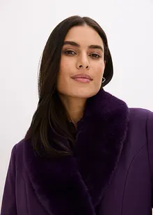 Mantel mit abknöpfbaren Fellimitatkragen, bonprix Mantel mit abknöpfbaren Fellimitatkragen, bonprix