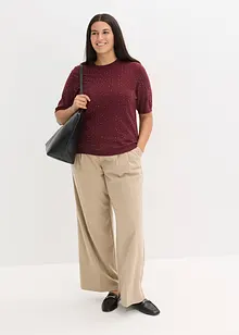 Pull manches coudes en fine maille avec strass, bonprix Pull manches coudes en fine maille avec strass, bonprix