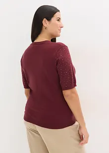 Pull manches coudes en fine maille avec strass, bonprix Pull manches coudes en fine maille avec strass, bonprix