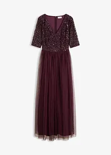 Abendkleid aus zartem Tüll mit Paillettenstickerei, bonprix Abendkleid aus zartem Tüll mit Paillettenstickerei, bonprix