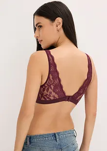 Geripptes Bralette mit Bio-Baumwolle und Spitze, bonprix Geripptes Bralette mit Bio-Baumwolle und Spitze, bonprix