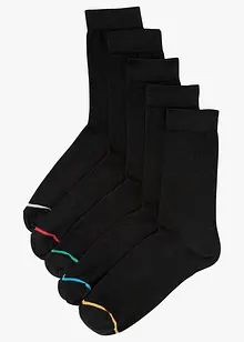 Lot de 5 paires de chaussettes en coton majoritaire, bonprix Lot de 5 paires de chaussettes en coton majoritaire, bonprix