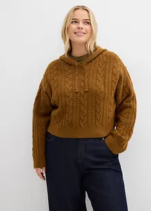 Pull en grosse maille avec capuche, bonprix Pull en grosse maille avec capuche, bonprix