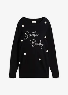 weihnachtlicher Umstandspullover aus Bio-Baumwolle, bonprix weihnachtlicher Umstandspullover aus Bio-Baumwolle, bonprix