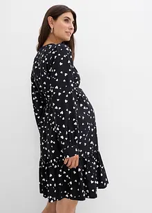 Umstands- und Stillblusenkleid mit süßem Herzendruck aus reiner Viskose, bonprix Umstands- und Stillblusenkleid mit süßem Herzendruck aus reiner Viskose, bonprix