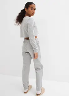 Ensemble d’intérieur en coton mélangé avec un sweat court, bonprix Ensemble d’intérieur en coton mélangé avec un sweat court, bonprix