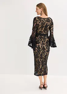 Spitzenkleid mit Satin-Einsatz, bonprix Spitzenkleid mit Satin-Einsatz, bonprix