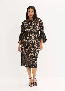 Spitzenkleid mit Satin-Einsatz, bonprix Spitzenkleid mit Satin-Einsatz, bonprix