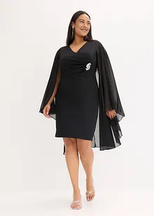Minikleid mit Cape aus feinem Chiffon, bonprix Minikleid mit Cape aus feinem Chiffon, bonprix