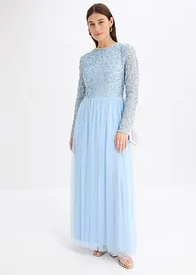 Maxikleid mit Paillettenstickerei, bonprix Maxikleid mit Paillettenstickerei, bonprix