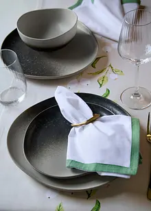 Lot de 4 serviettes en coton, bonprix Lot de 4 serviettes en coton, bonprix