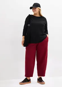 Pantalon barrel en molleton 100% coton, bonprix Pantalon barrel en molleton 100% coton, bonprix