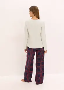 Pyjama avec pantalon en flanelle et pochette cadeau, bonprix Pyjama avec pantalon en flanelle et pochette cadeau, bonprix