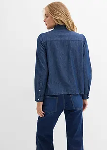 Chemisier en jean à volants, 100% coton, bonprix Chemisier en jean à volants, 100% coton, bonprix