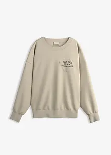 Sweat oversize doux en coton mélangé, bonprix Sweat oversize doux en coton mélangé, bonprix