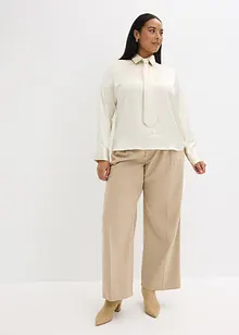 Chemisier en satin avec cravate amovible (2 pces), bonprix Chemisier en satin avec cravate amovible (2 pces), bonprix