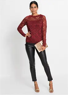 Spitzen-Langarmshirt, bonprix Spitzen-Langarmshirt, bonprix