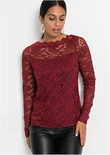 Spitzen-Langarmshirt, bonprix Spitzen-Langarmshirt, bonprix
