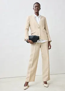 Blazer sans col 100% lin, bonprix Blazer sans col 100% lin, bonprix