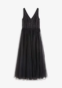 Robe longue en tulle fin avec sequins brodés, bonprix Robe longue en tulle fin avec sequins brodés, bonprix